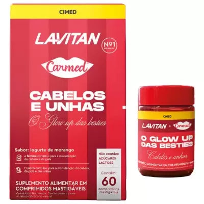 Lavitan Carmed Cabelos/unhas C/60 Cápsula Mastigaveis