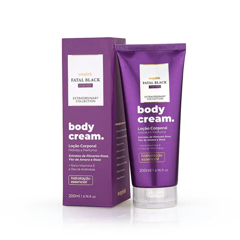 Body Cream Fatal Black For Her Desodorante Hidratante 200ml - Wepink