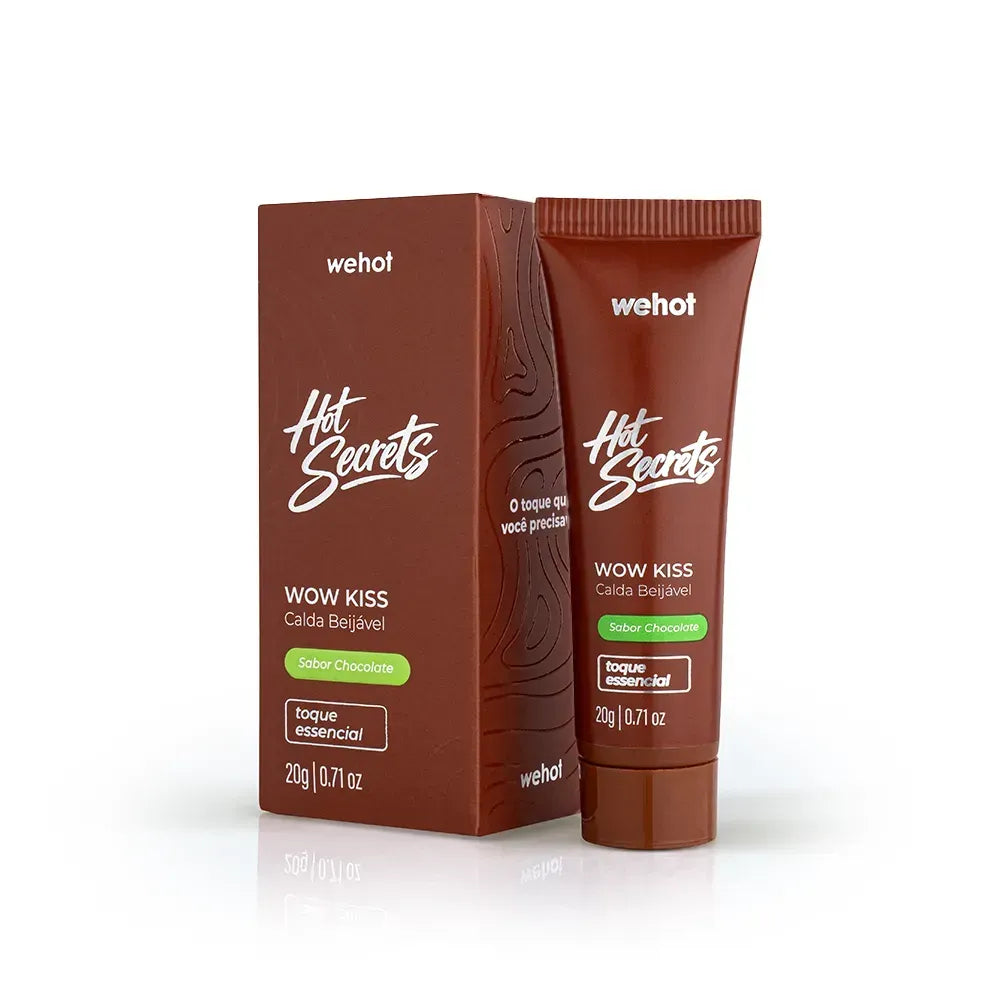 Calda Beijável Wow Kiss – Sabor Chocolate | Wehot Hot Secrets, 20g