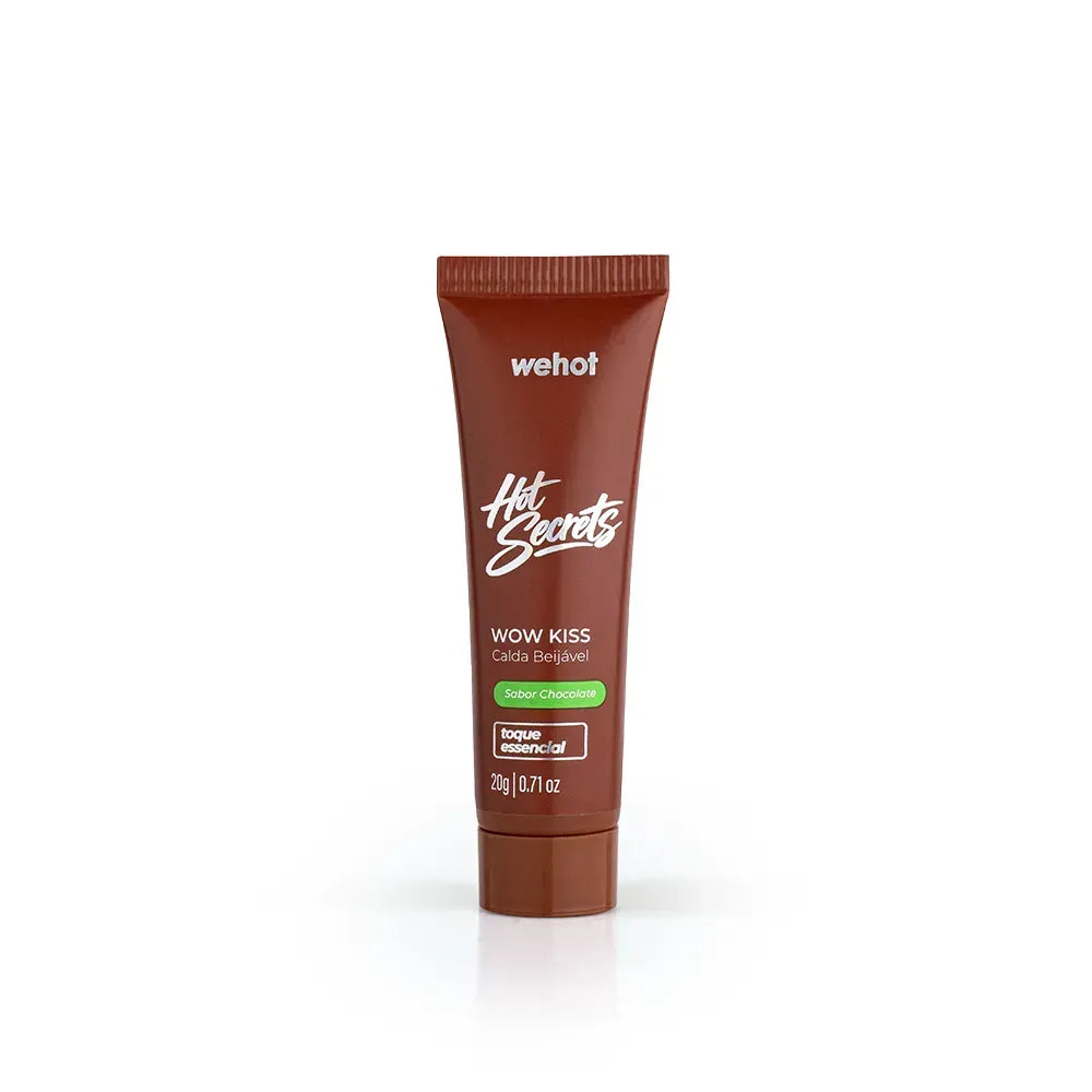 Calda Beijável Wow Kiss – Sabor Chocolate | Wehot Hot Secrets, 20g