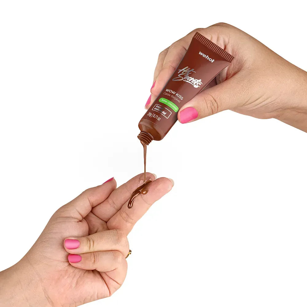 Calda Beijável Wow Kiss – Sabor Chocolate | Wehot Hot Secrets, 20g