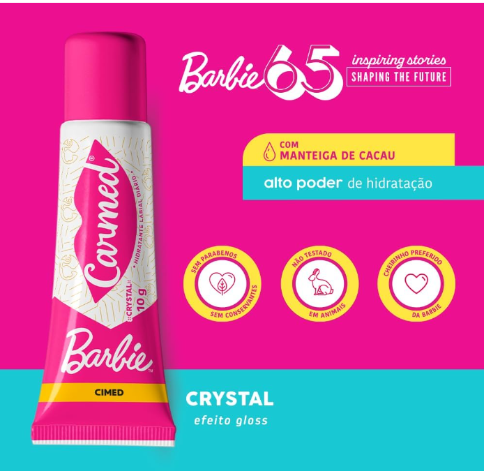 Hidratante Labial Carmed Barbie Crystal