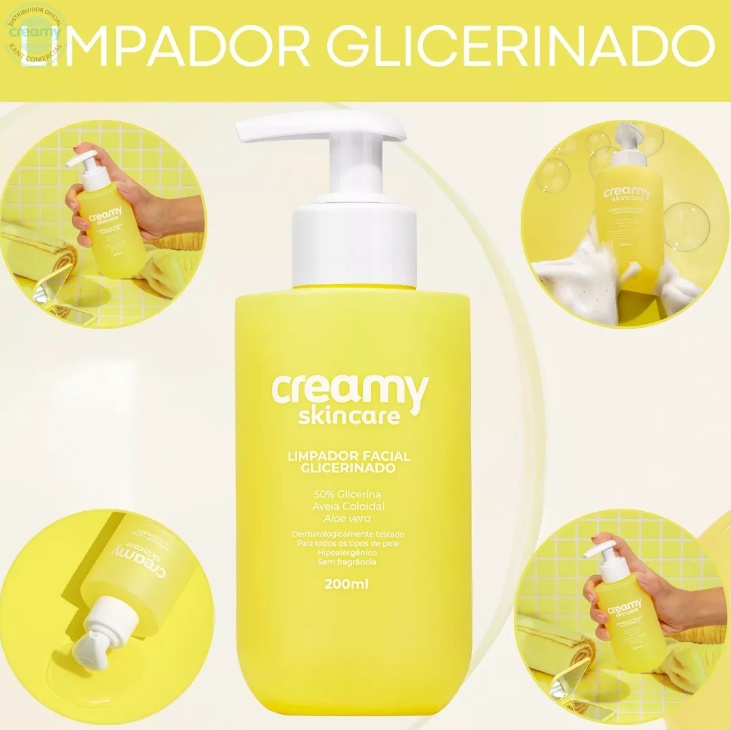 Creamy Limpador Glicerinado Antioleosidade  Skincare 200ml