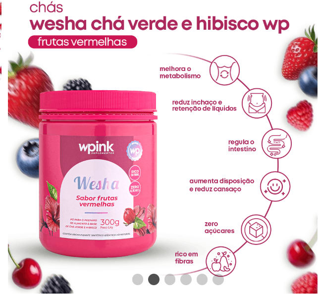 Wesha Chá Verde &amp; Hibisco 300g - WP