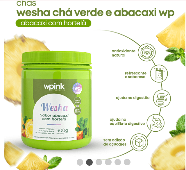 Wesha Chá Verde &amp; Abacaxi 300g - WP