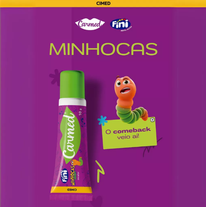 Carmed Fini Gloss Labial Minhocas Azedinhas 10g