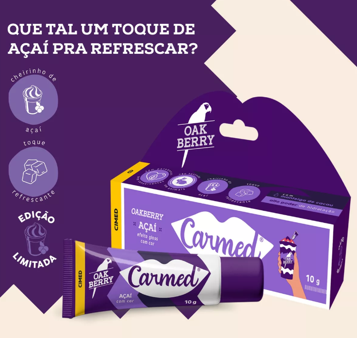 Carmed Açaí Gloss Oakberry Orgânico