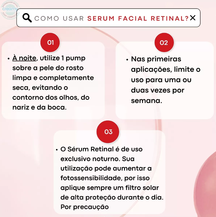 Creamy Sérum Facial Retinal  Noturno Anti Aging 30g